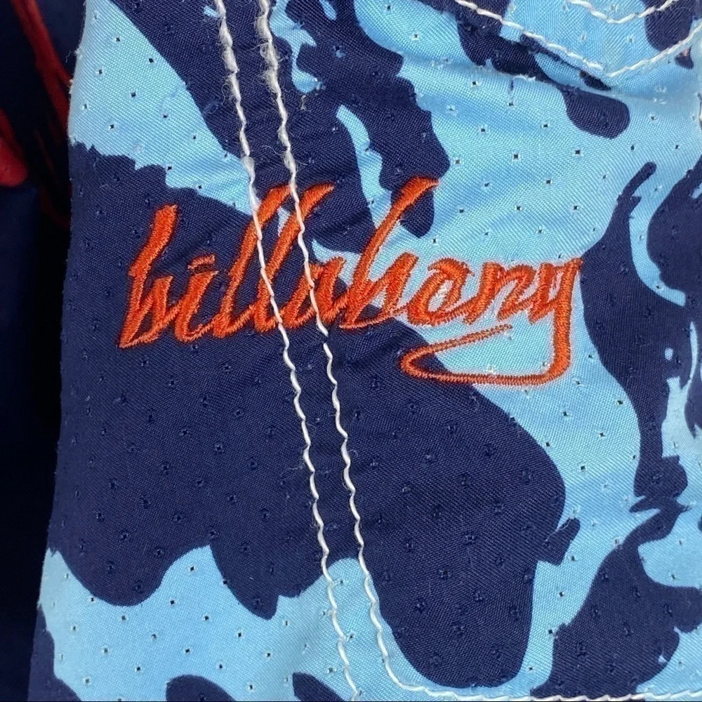 Billabong Floral Laced Front Swim Board Shorts Men's 32 Blue‎
